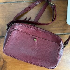 Madewell Transport Camera crossbody Burgundy Leather Bag